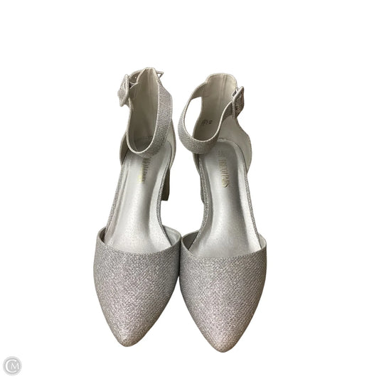 Shoes Heels Block By Dream Pairs In Silver, Size: 11