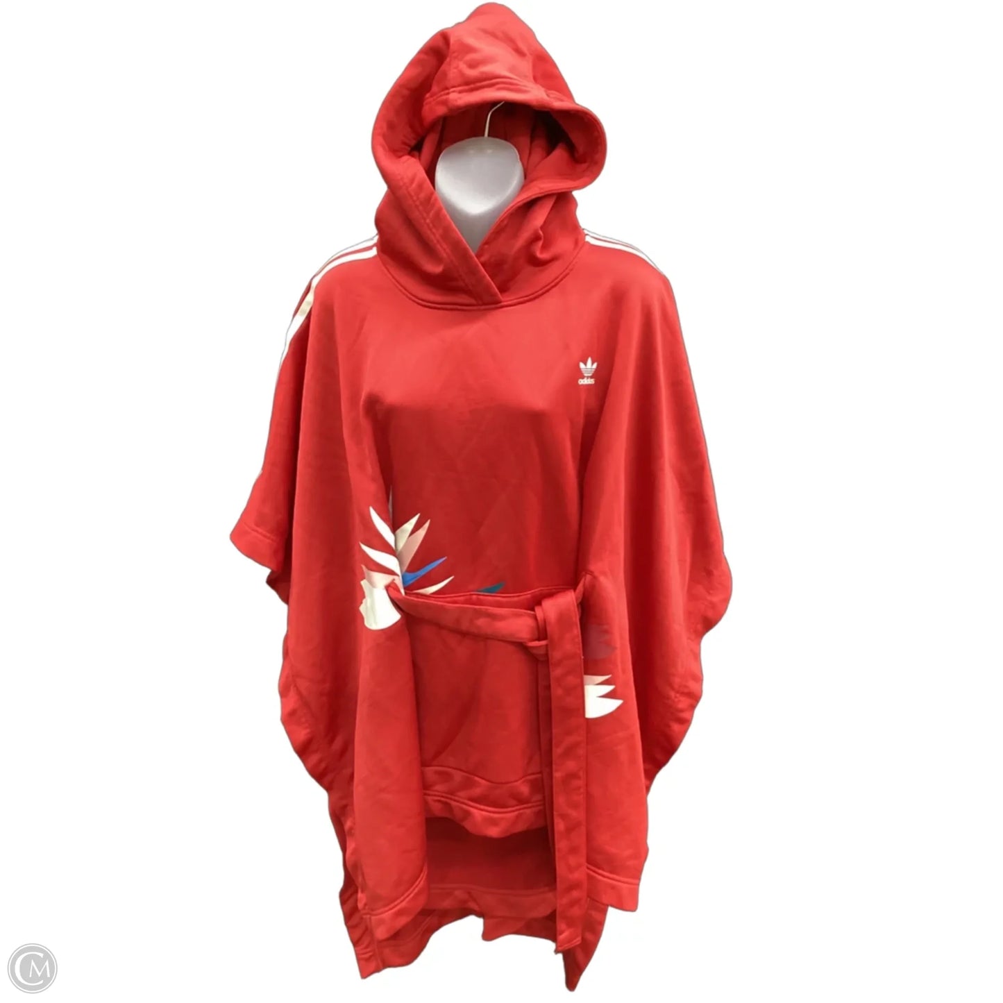 Athletic Sweatshirt Hoodie By Adidas In Red, Size: M