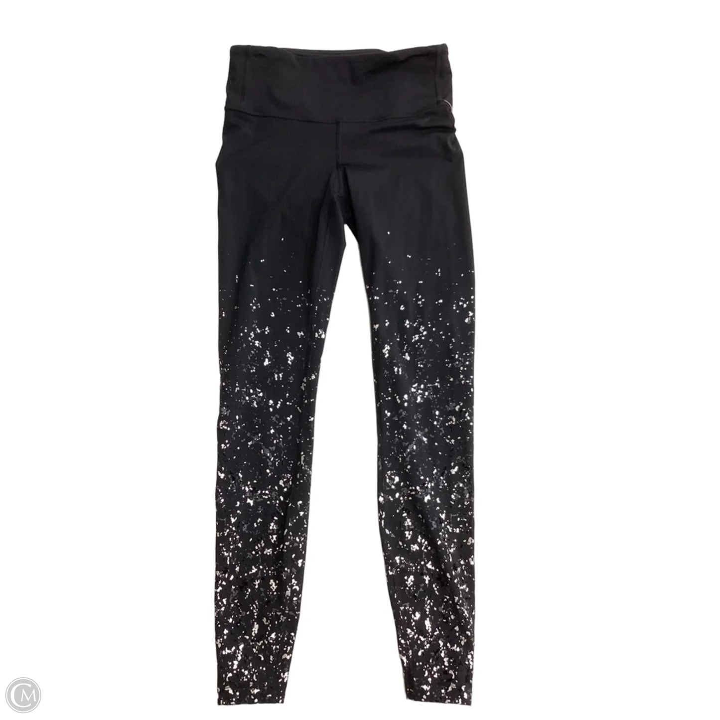 Athletic Leggings By Lululemon In Black & Silver, Size: 6