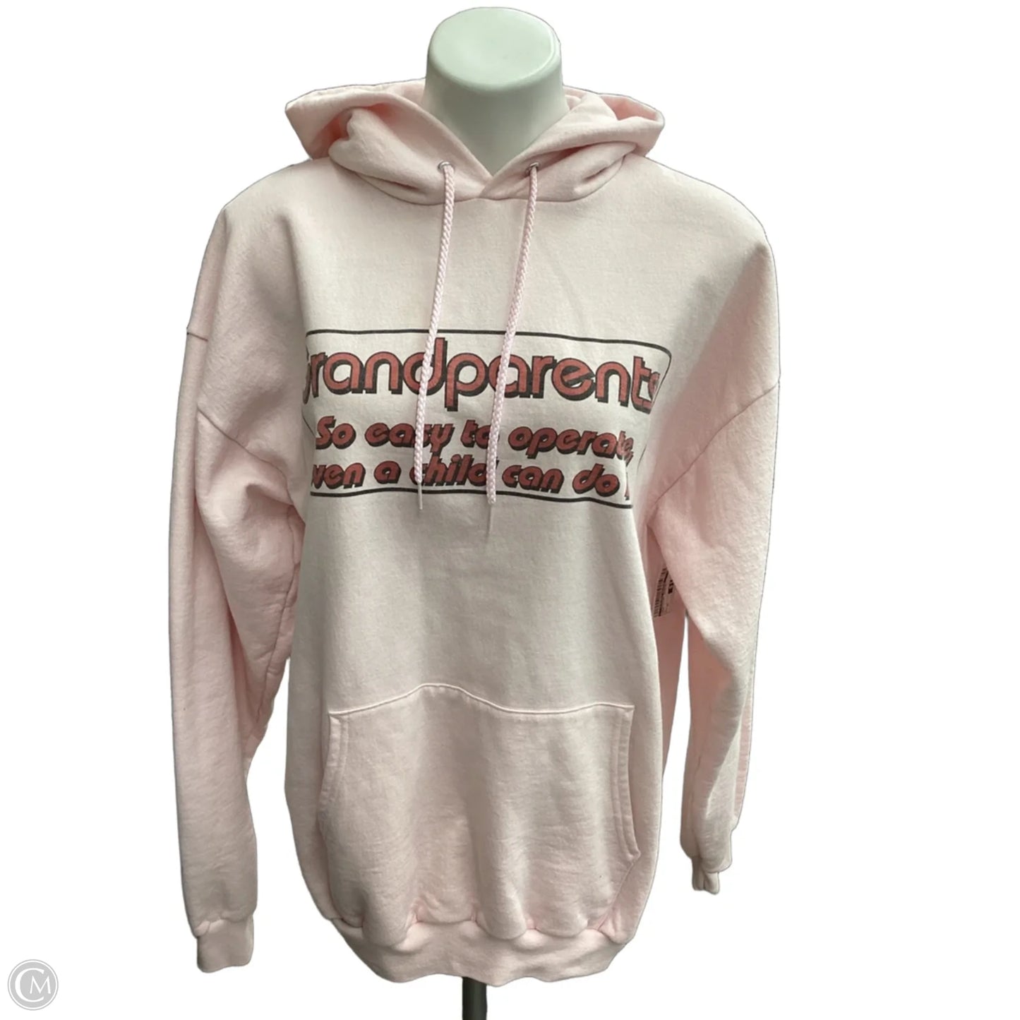 Sweatshirt Hoodie By Clothes Mentor In Pink, Size: Xl