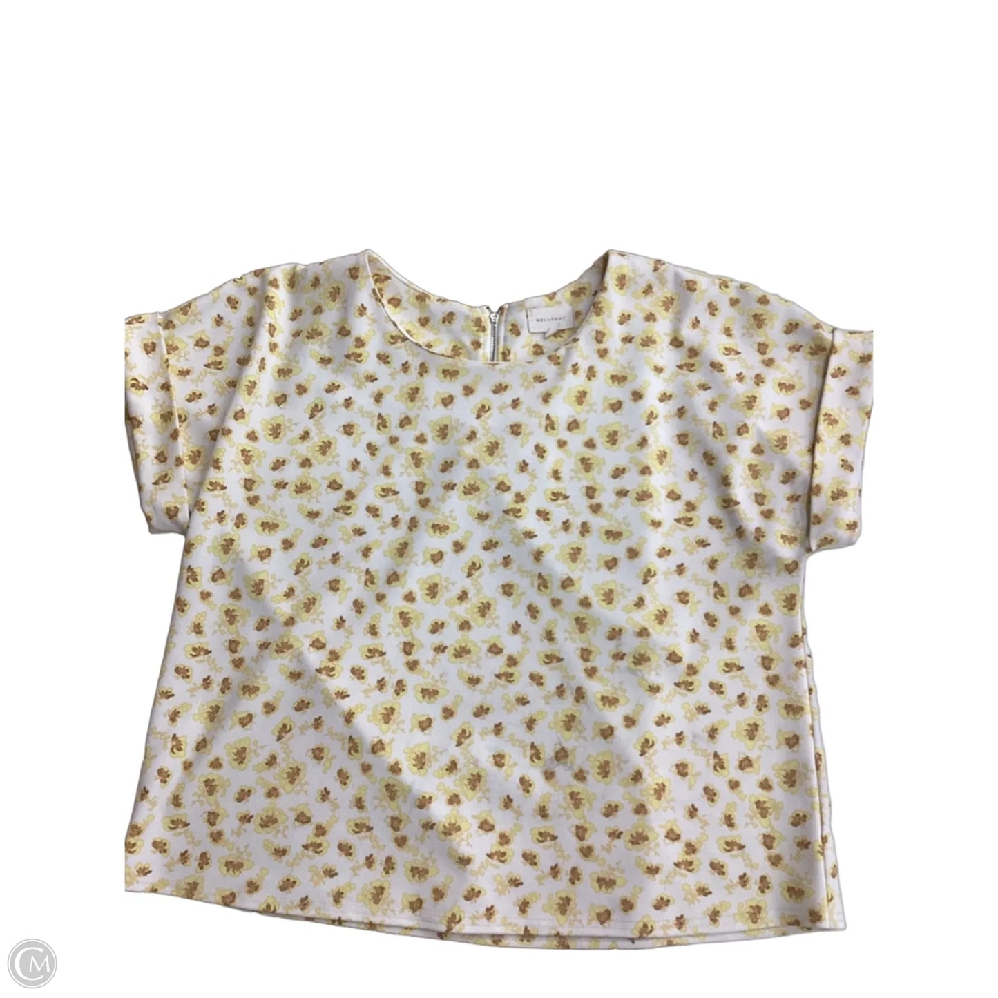 Top Short Sleeve By Melloday In Yellow, Size: Xl