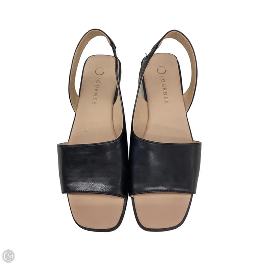 Sandals Flats By Journee In Black, Size: 8.5