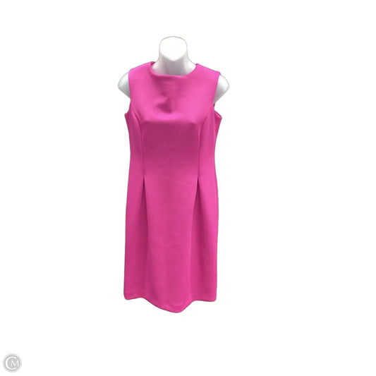 Dress Casual Midi By Calvin Klein In Pink, Size: M
