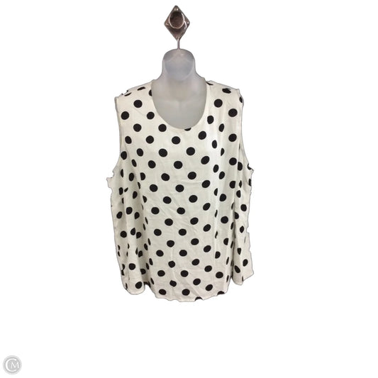 Top Sleeveless By Clothes Mentor In Polkadot Pattern, Size: 2x