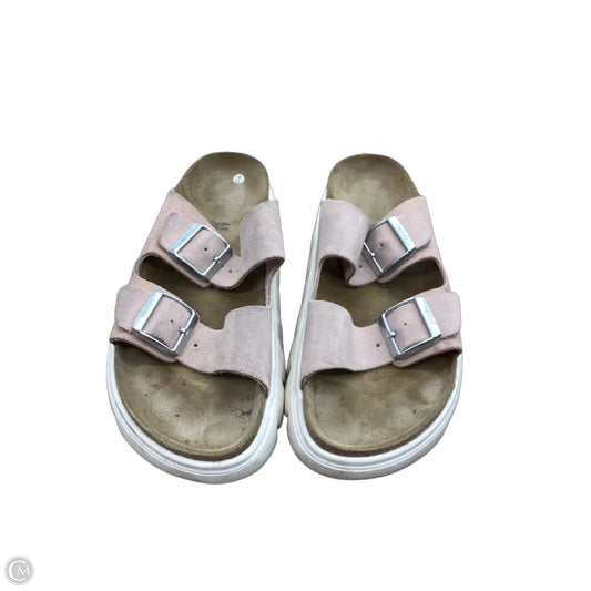 Sandals Flats By Birkenstock In Pink, Size: 10