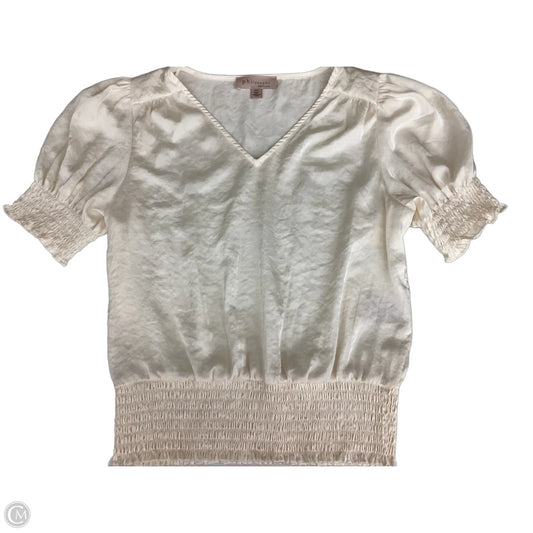 Top Short Sleeve By Philosophy In Ivory, Size: M