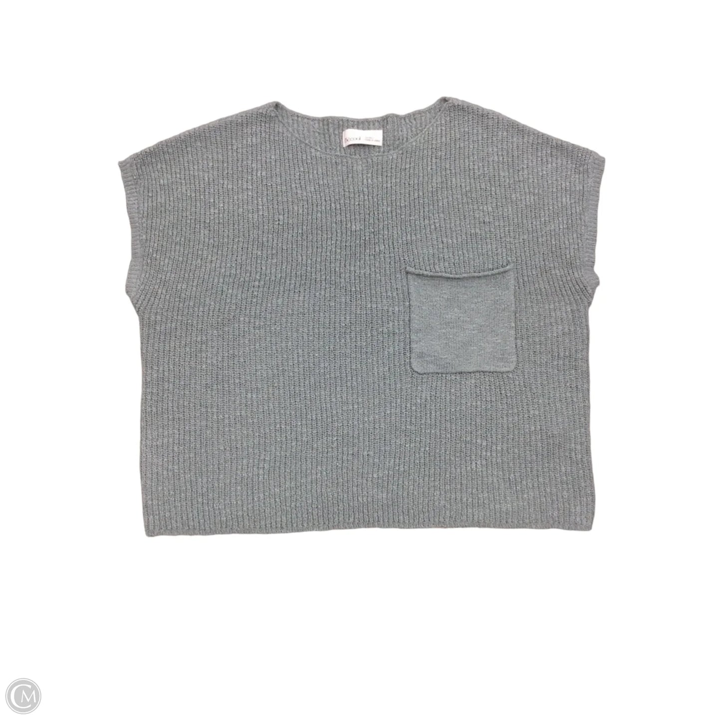 Sweater Short Sleeve By Be Cool In Green, Size: M
