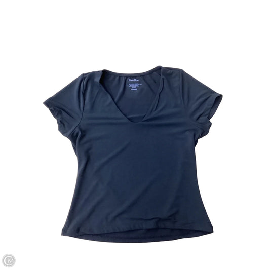 Top Short Sleeve By Faded Rose In Black, Size: L