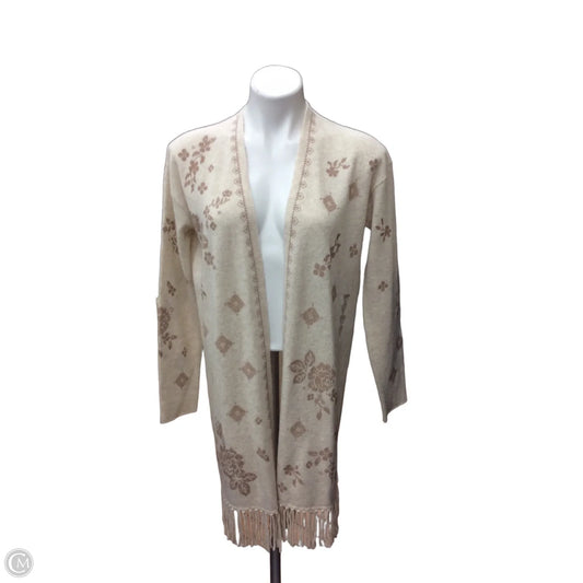 Sweater Cardigan Designer By Johnny Was In Cream, Size: Xs