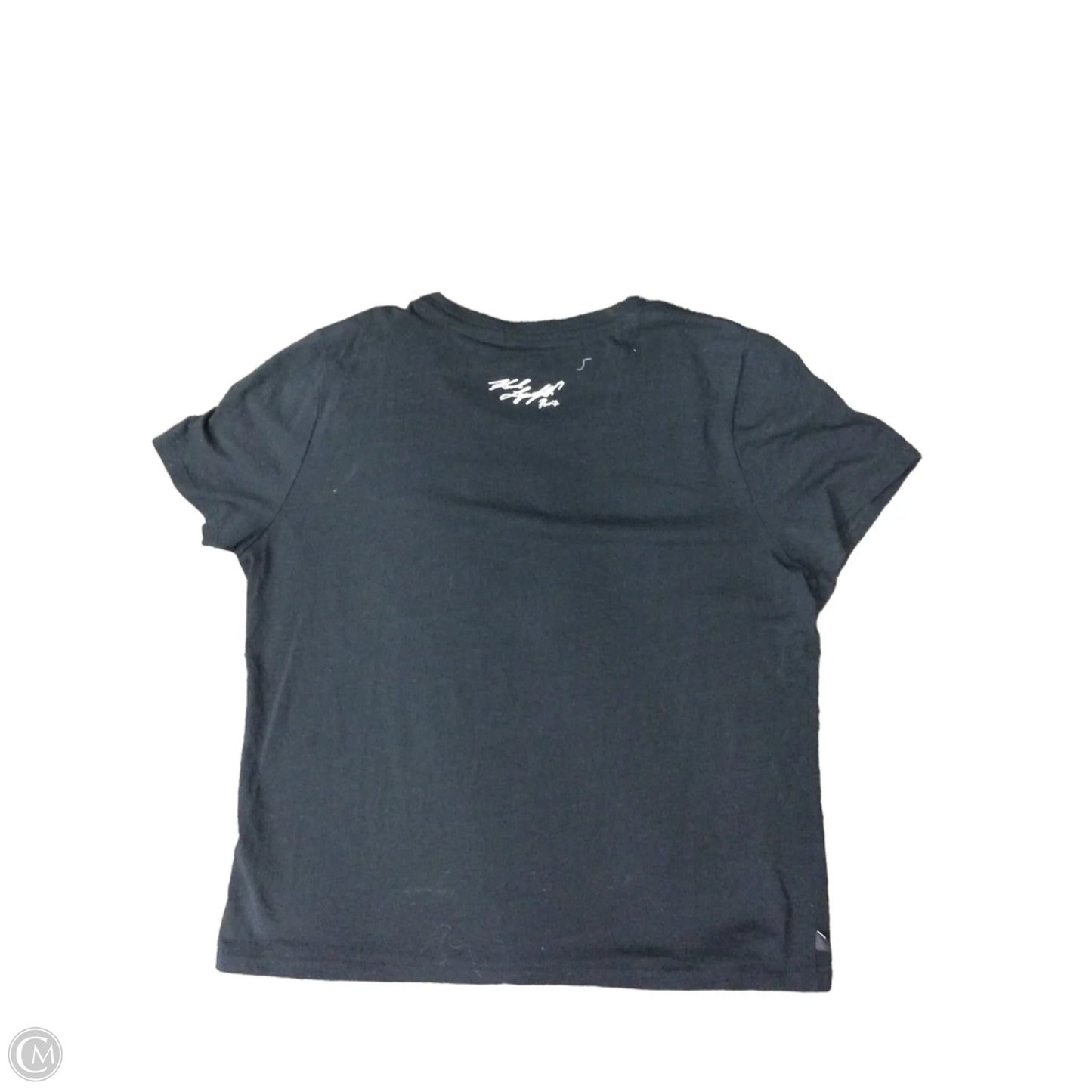 Top Short Sleeve Designer By Karl Lagerfeld In Black, Size: Xl