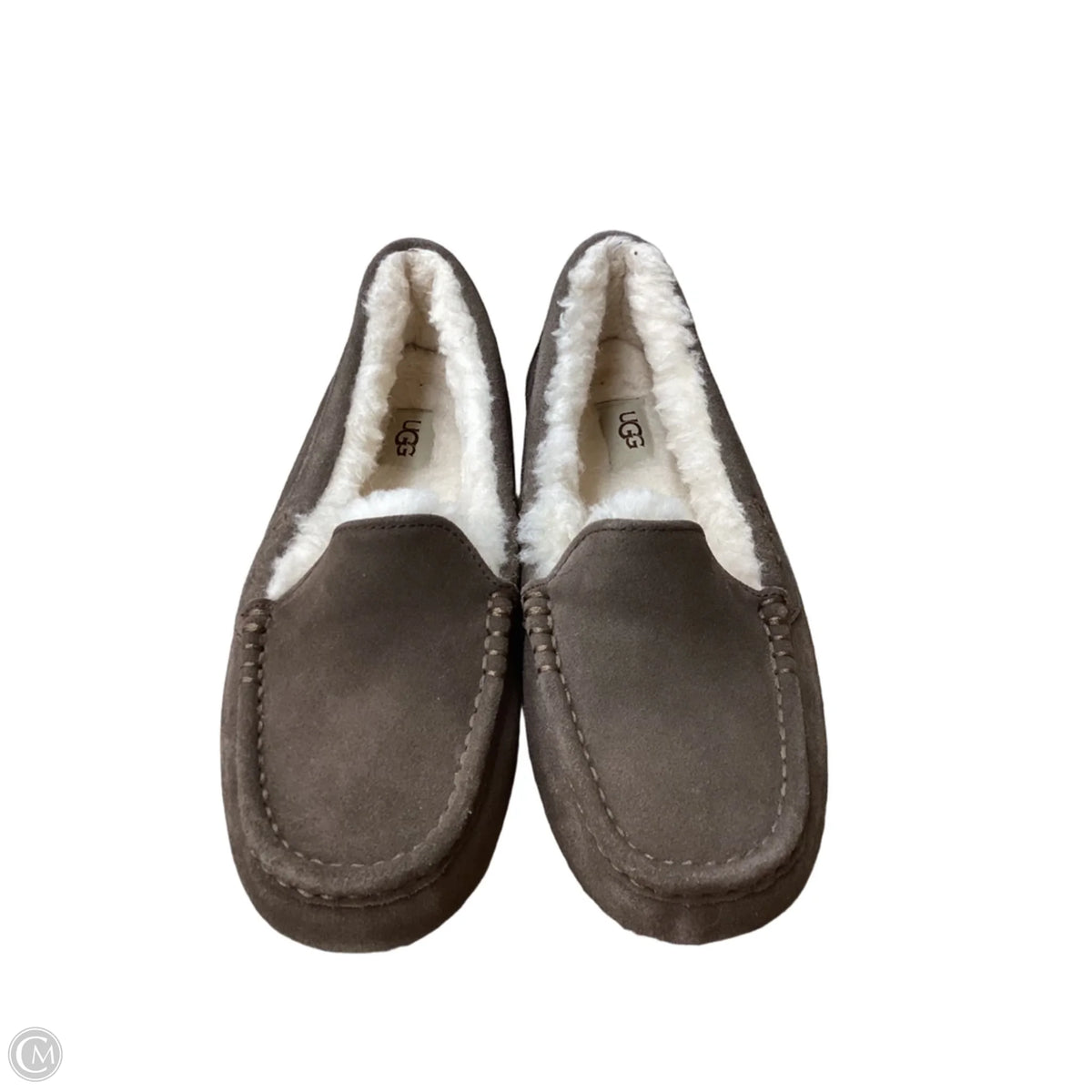 Slippers Designer By Ugg In Brown & Cream, Size: 10