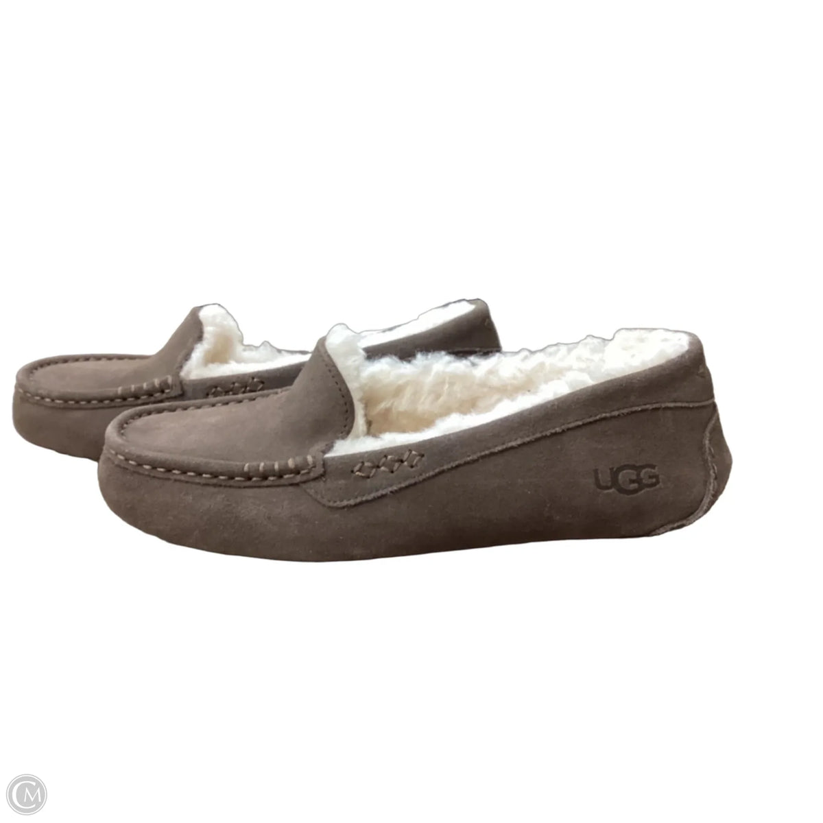 Slippers Designer By Ugg In Brown & Cream, Size: 10