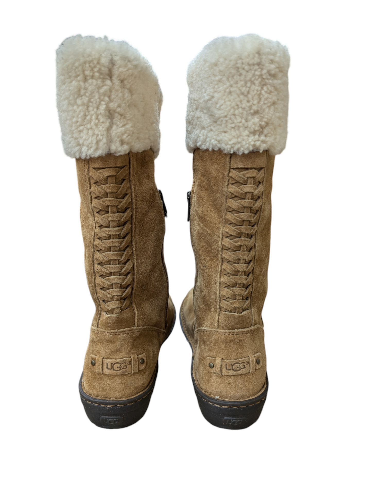 Boots Leather By Ugg In Tan, Size: 9