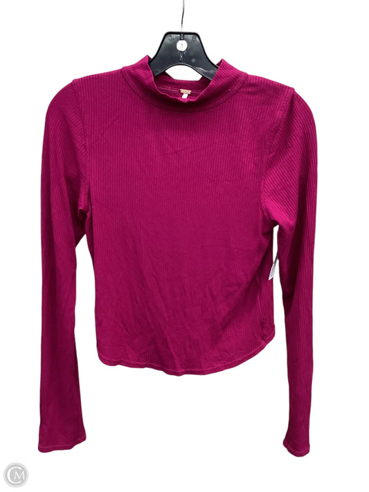Top Long Sleeve Basic By Free People In Pink, Size: L
