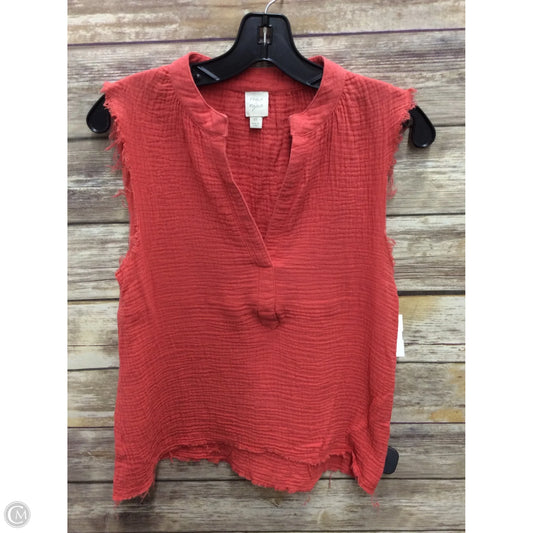 Top Sleeveless By Clothes Mentor In Orange, Size: Xs