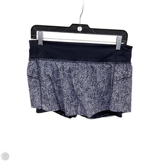 Athletic Skort By Lululemon In Black & Grey, Size: S