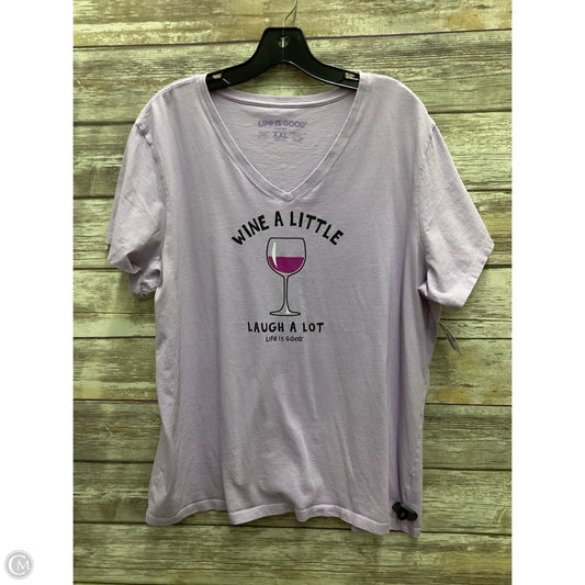Top Short Sleeve Basic By Life Is Good In Purple, Size: Xxl