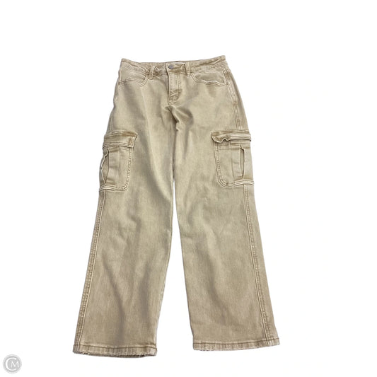 Jeans Straight By Vervet In Tan, Size: 6