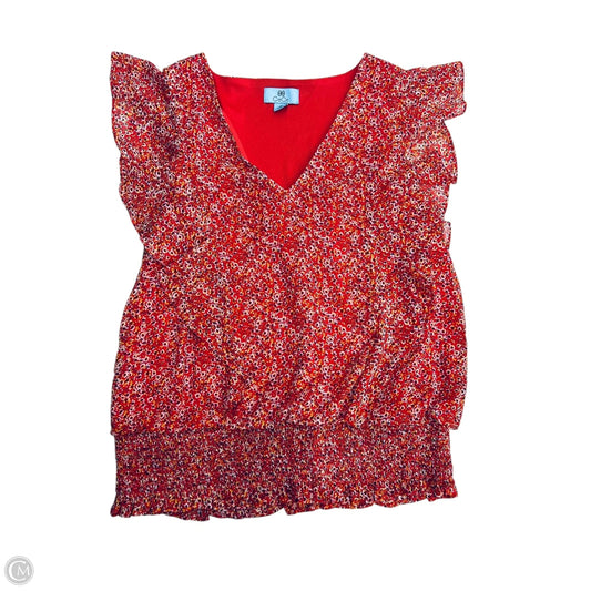 Blouse Sleeveless By Cece In Orange, Size: M