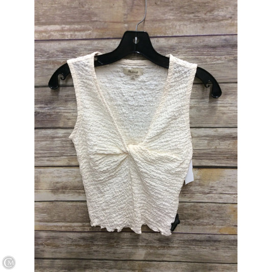 Top Sleeveless By Madewell In Cream, Size: Xs