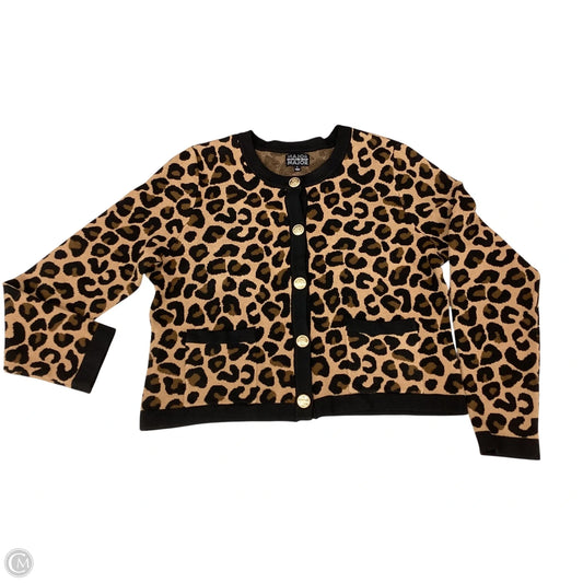 Sweater Cardigan By Cmc In Animal Print, Size: L