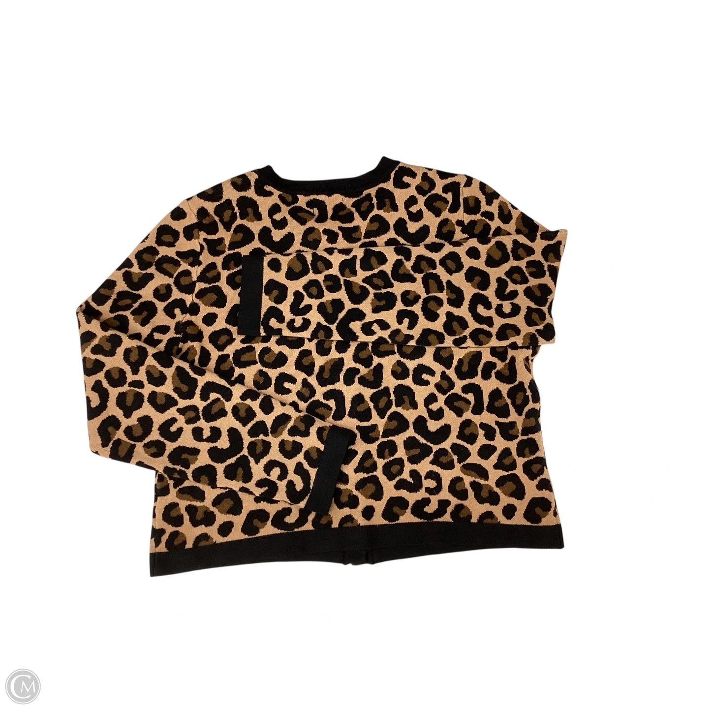 Sweater Cardigan By Cmc In Animal Print, Size: L