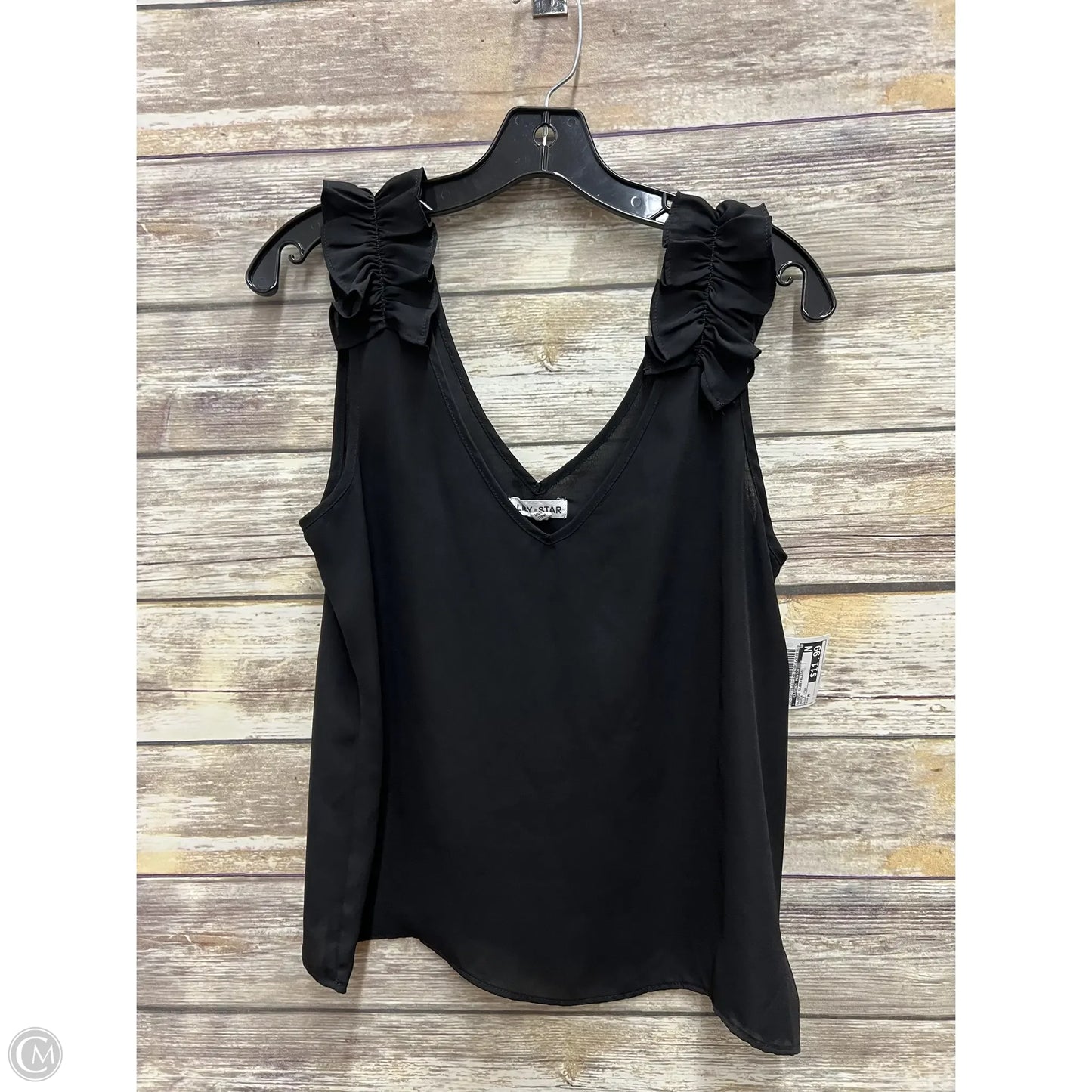 Blouse Sleeveless By Clothes Mentor In Black, Size: M