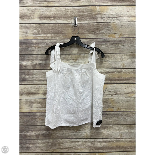 Blouse Sleeveless By Loft In White, Size: M