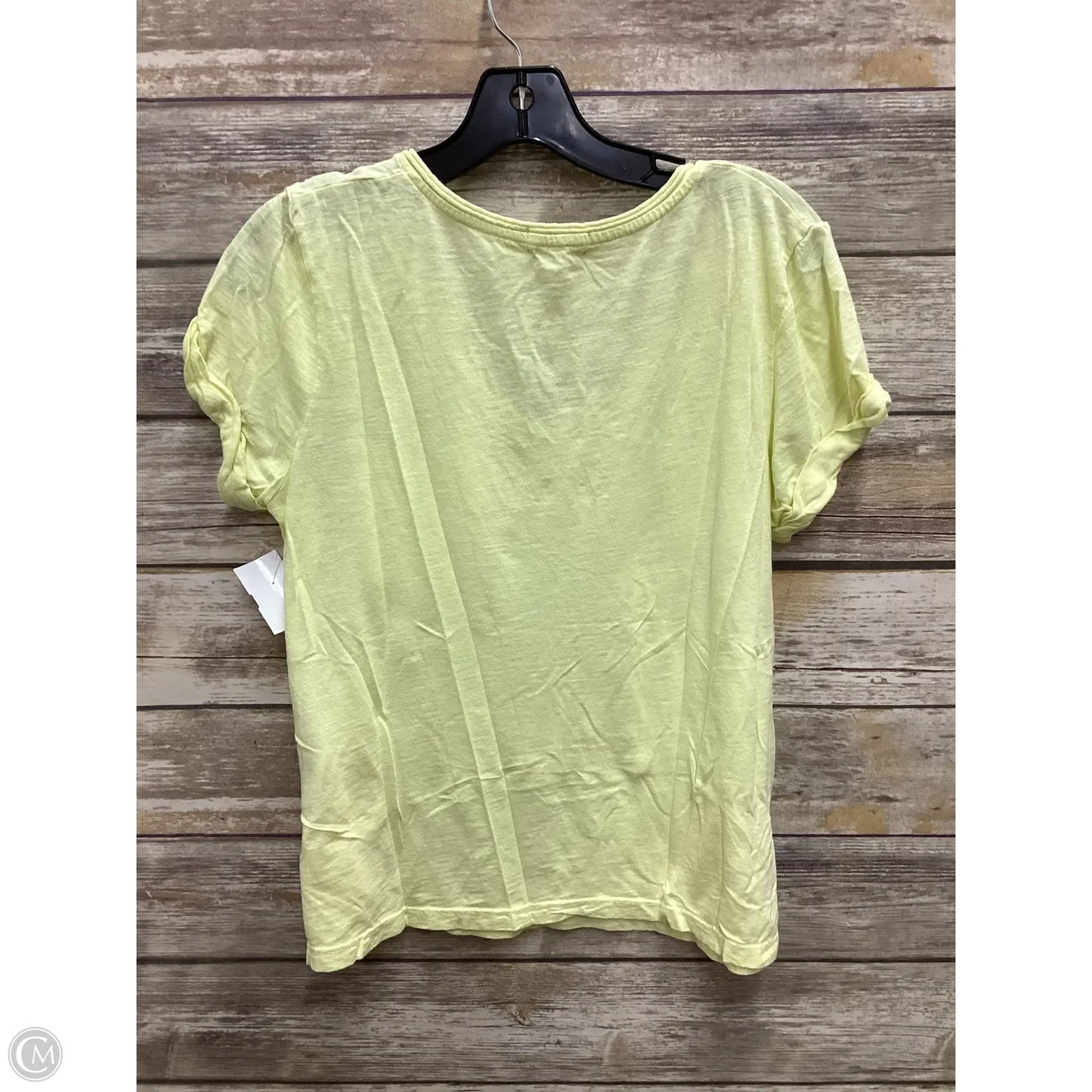 Top Short Sleeve Basic By T.la In Yellow, Size: S