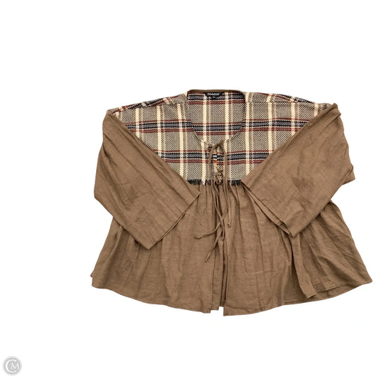 Cardigan By Davi & Dani In Brown, Size: 1x
