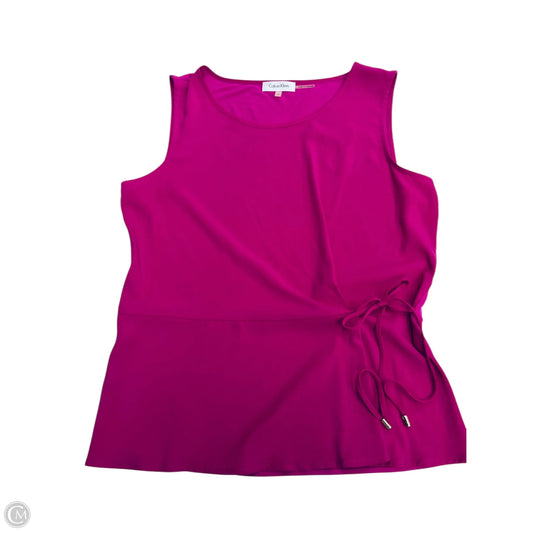 Top Sleeveless By Calvin Klein In Pink, Size: M