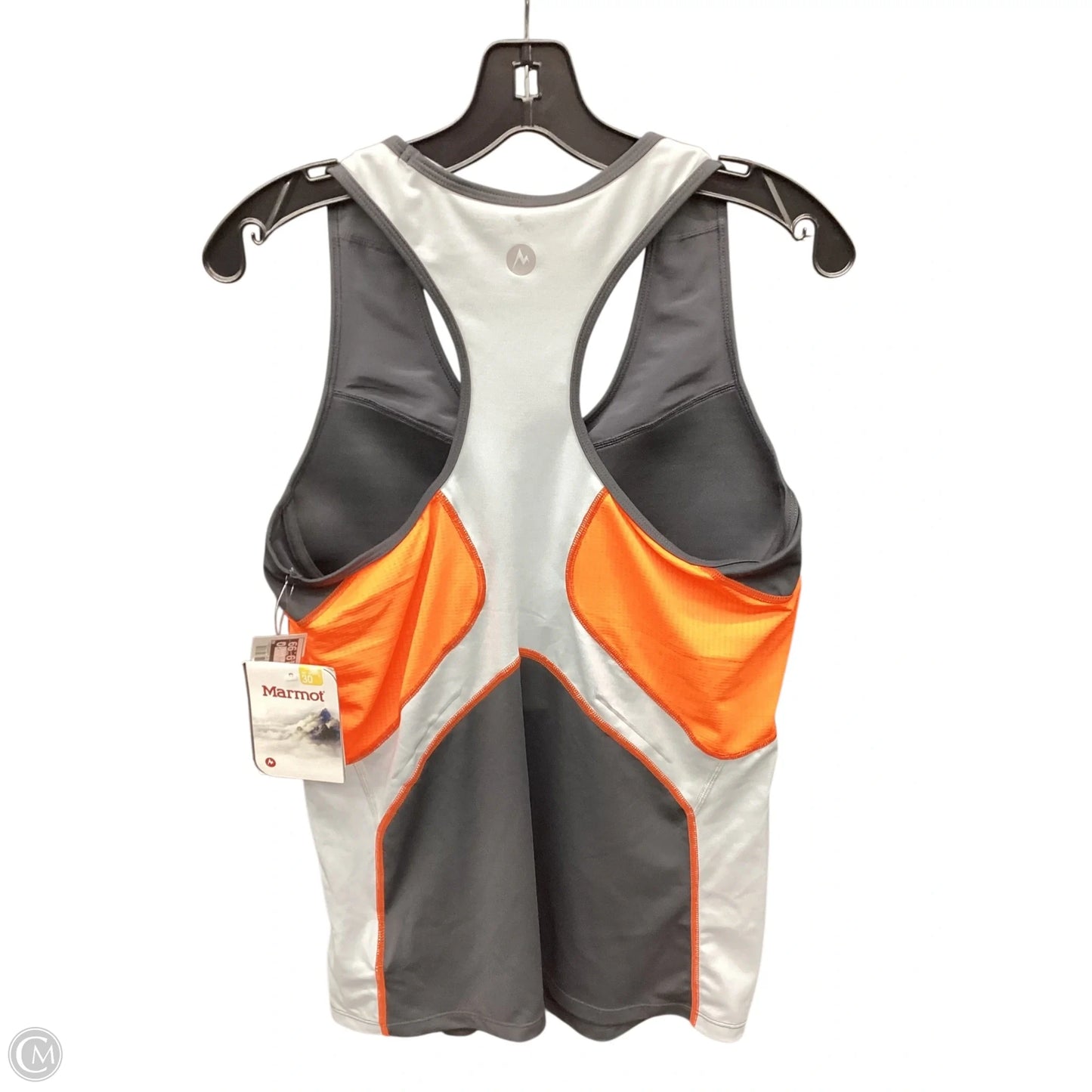 Athletic Tank Top By Marmot In Grey & Orange, Size: M