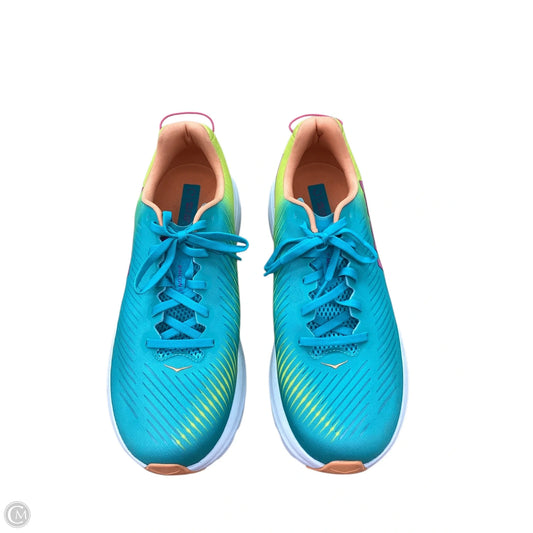 Shoes Athletic By Hoka In Green & Yellow, Size: 12