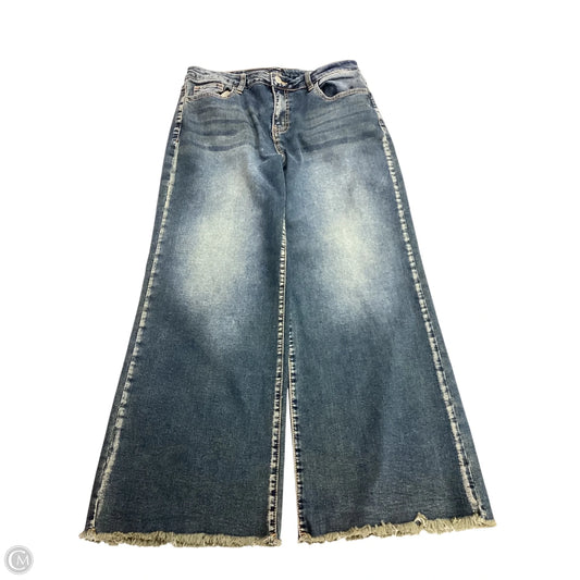 Jeans Wide Leg By Flamingo Urban In Blue Denim, Size: M