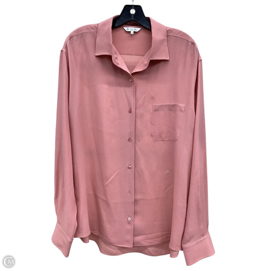 Blouse Luxury Designer By Loro Piana In Coral, Size: Xxl