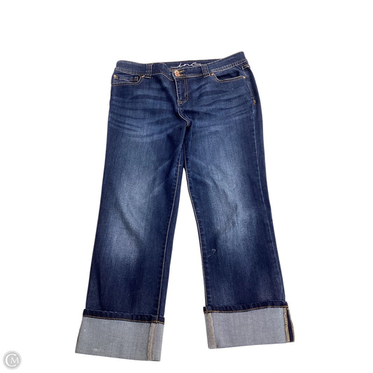 Jeans Cropped By Inc In Blue Denim, Size: 12