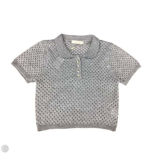 Sweater Short Sleeve By Clothes Mentor In Grey, Size: Xl