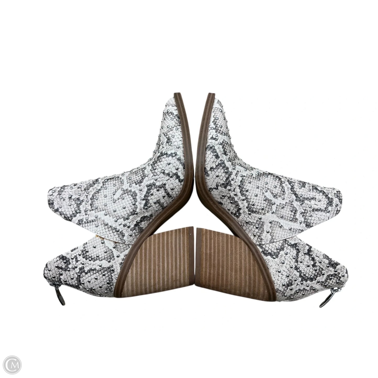 Boots Ankle Heels By Steve Madden In Snakeskin Print, Size: 5.5