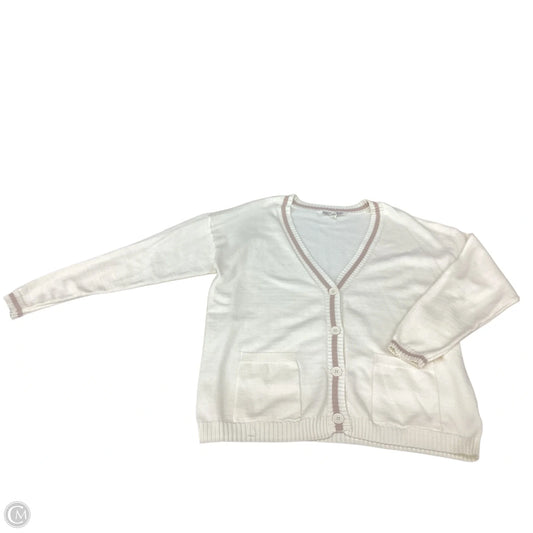 Sweater Cardigan By Pink Republic In Cream, Size: Xl