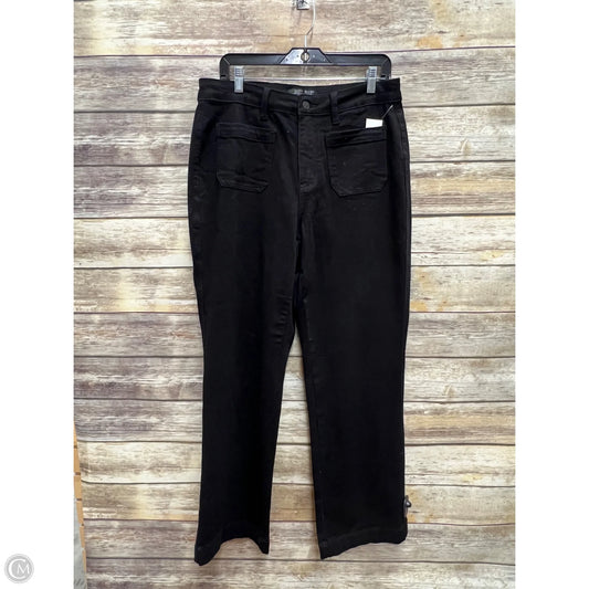 Jeans Straight By Judy Blue In Black Denim, Size: 14