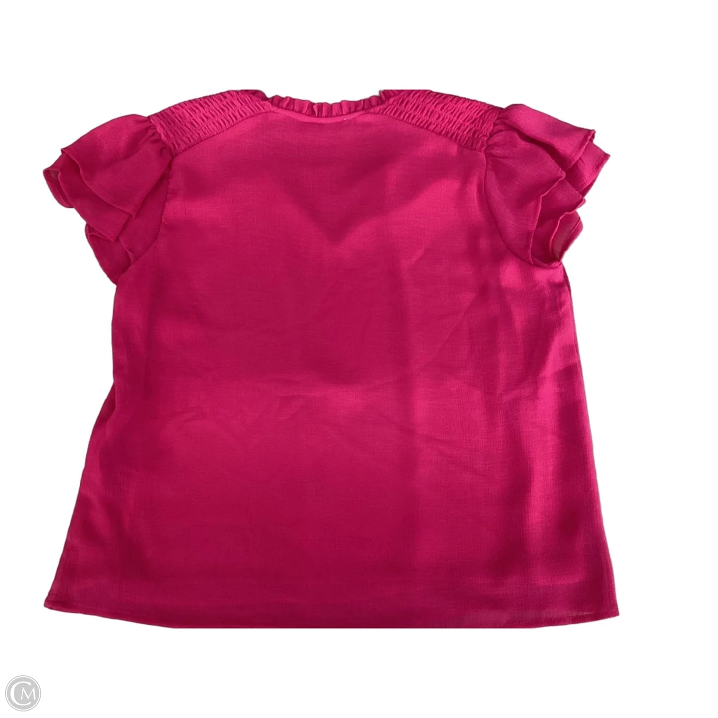 Blouse Short Sleeve By Cece In Pink, Size: S