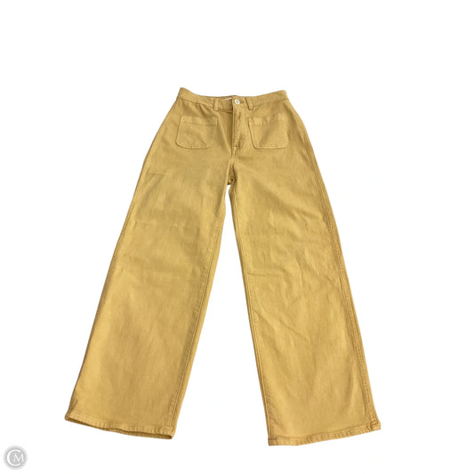 Jeans Wide Leg By Madewell In Yellow Denim, Size: 4