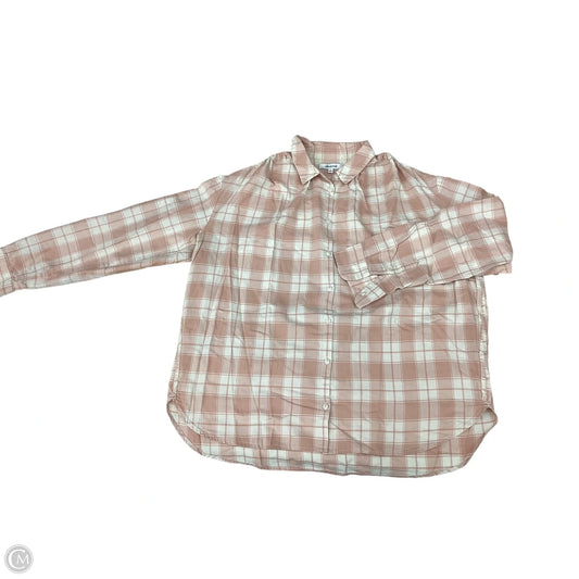 Top Long Sleeve By Madewell In Peach, Size: M