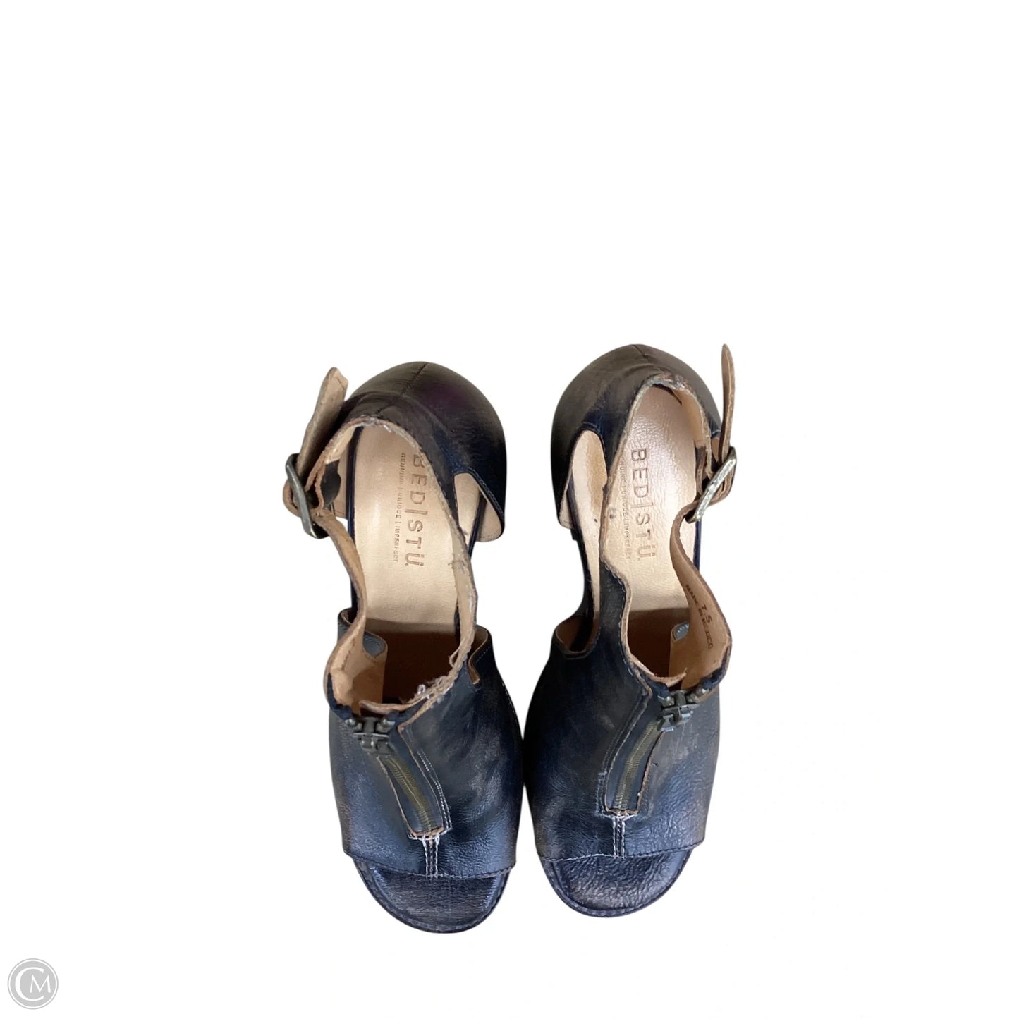 Sandals Heels Block By Bed Stu In Brown, Size: 7.5