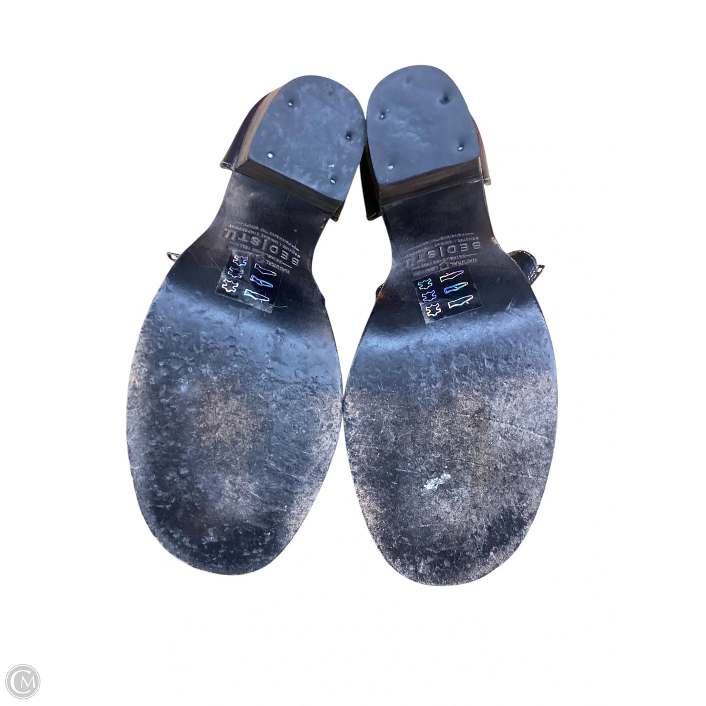 Sandals Heels Block By Bed Stu In Brown, Size: 7.5