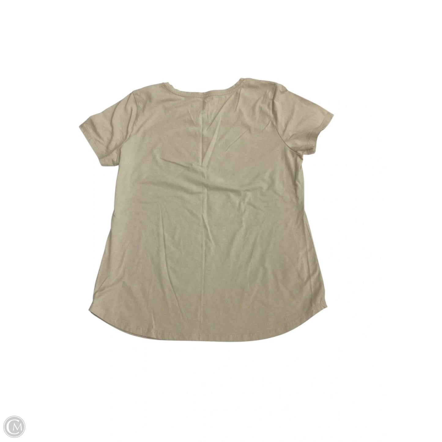 Top Short Sleeve By Clothes Mentor In Beige, Size: M