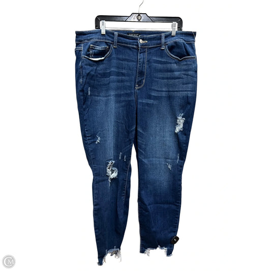 Jeans Skinny By Judy Blue In Blue Denim, Size: 20