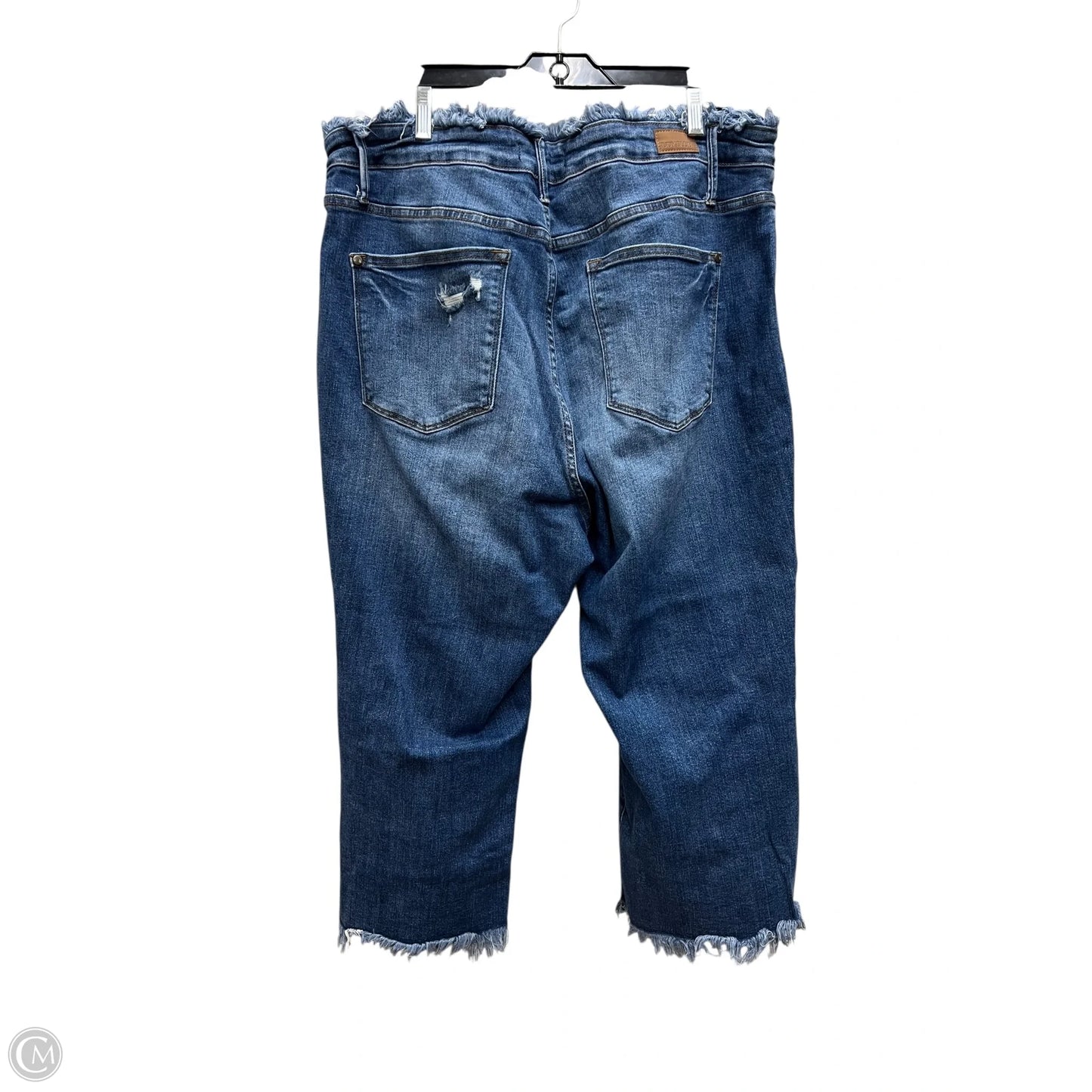 Jeans Cropped By Judy Blue In Blue Denim, Size: 20