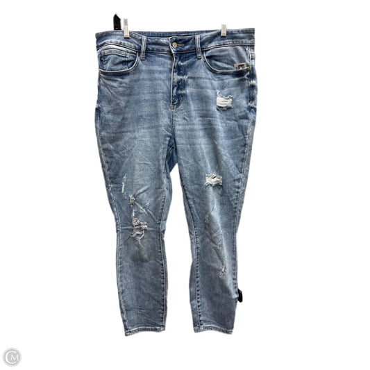 Jeans Skinny By Judy Blue In Blue Denim, Size: 16