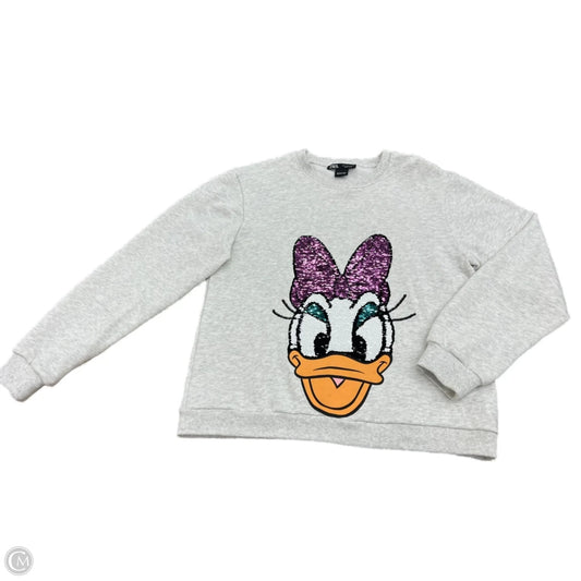 Sweatshirt Crewneck By Zara In Grey, Size: M